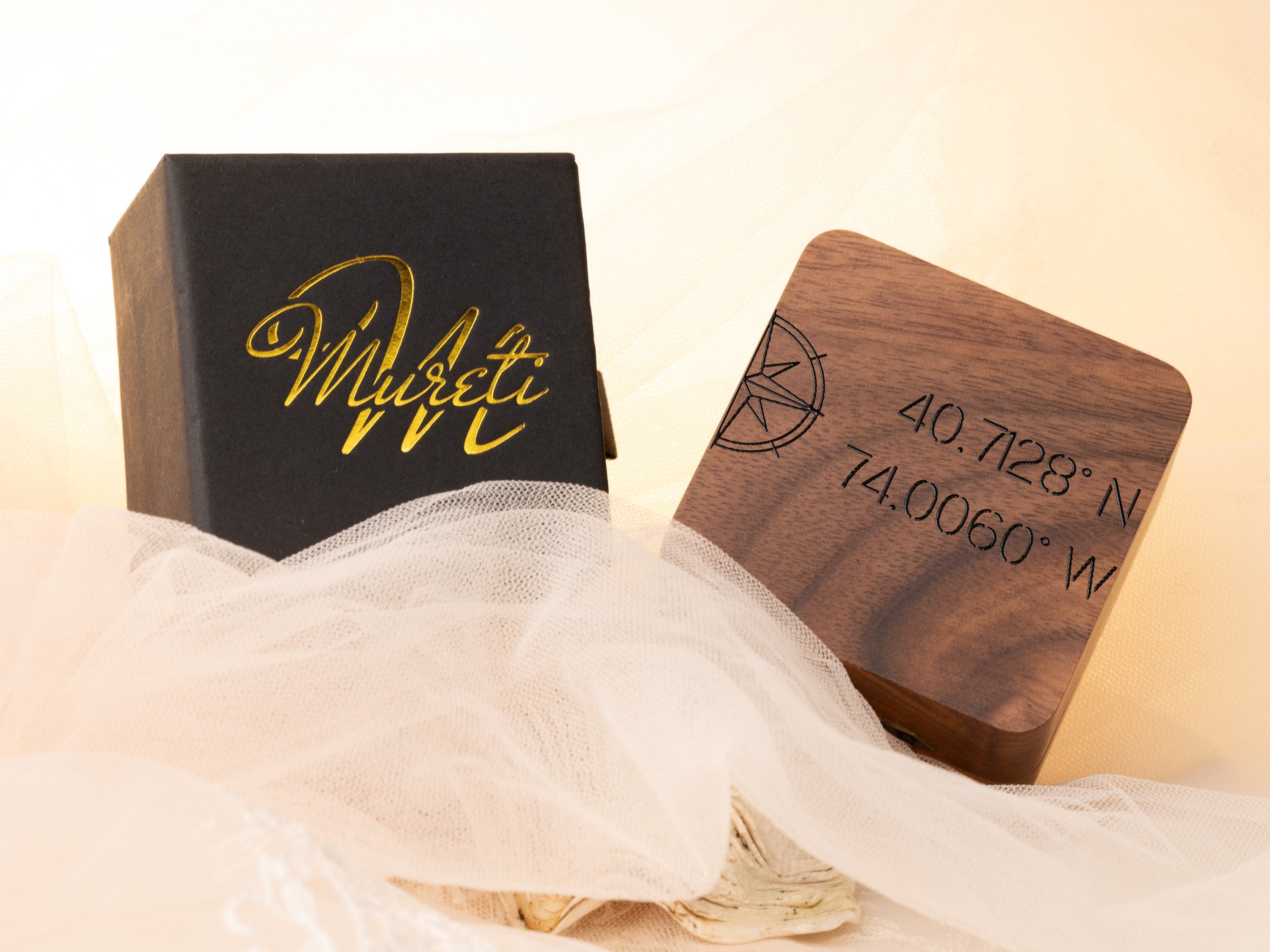 Walnut Wood Ring Box