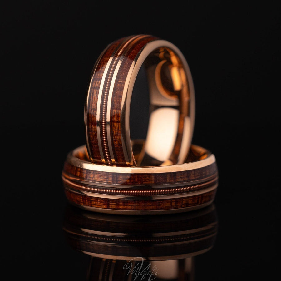 Malt Melody - Guitar String & Whiskey Barrel Ring, 8mm Width