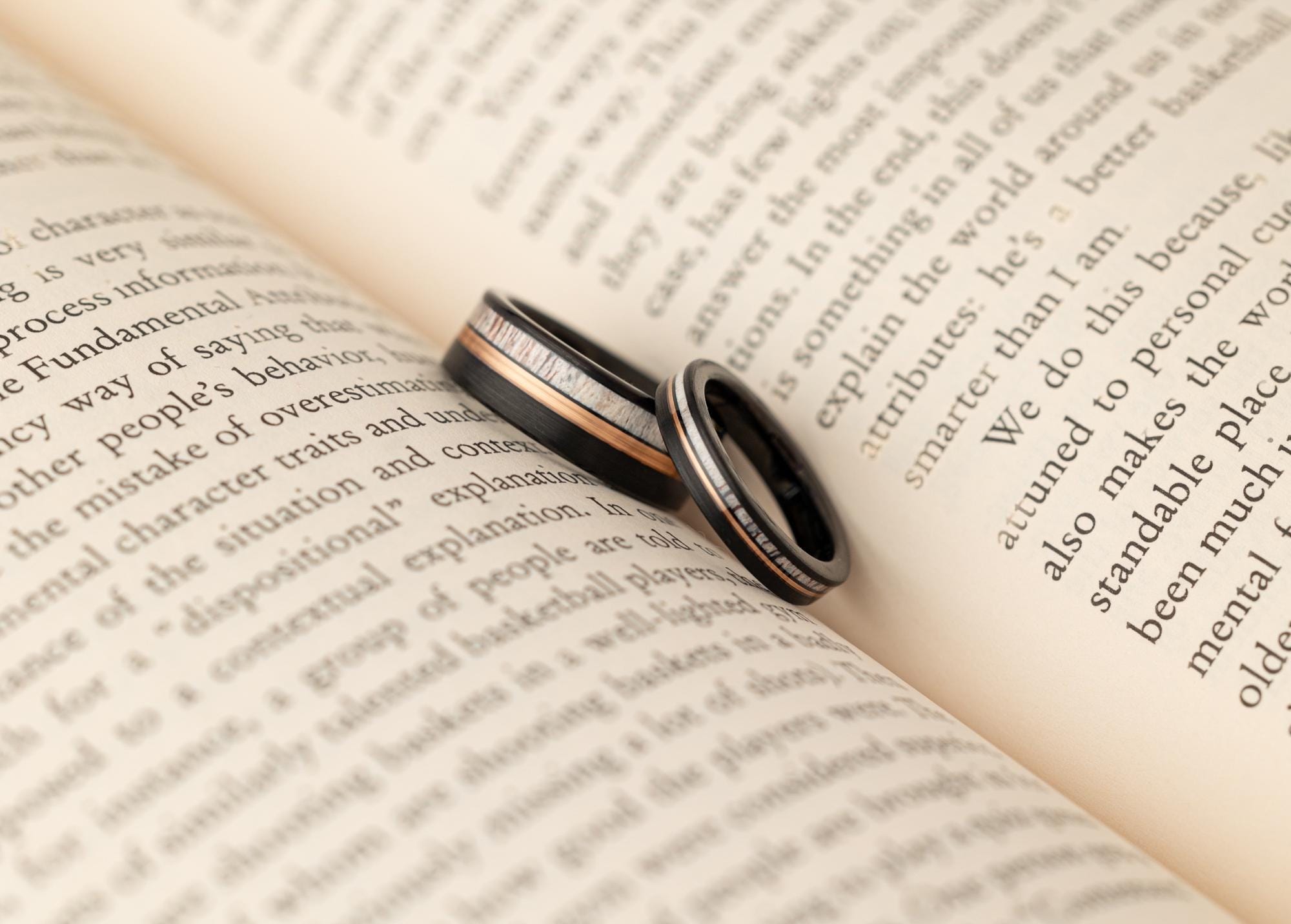 Deer Antler Couples Set, Deer Antler Ring Set, His and Hers Deer Antler Rings, Antler Black Tungsten Ring, Wedding Band, Matching Set Rings