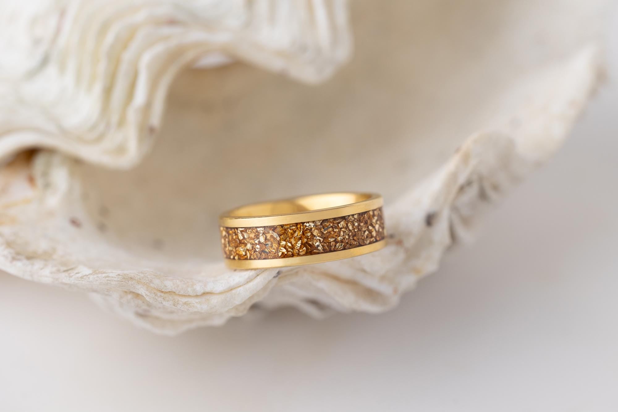 24K Gold Ring, Meteorite Ring, Wedding Band, Meteorite Tungsten Ring, Meteorite Band, Handmade Ring, Wedding Band, Ring for Men, Ring, 8mm