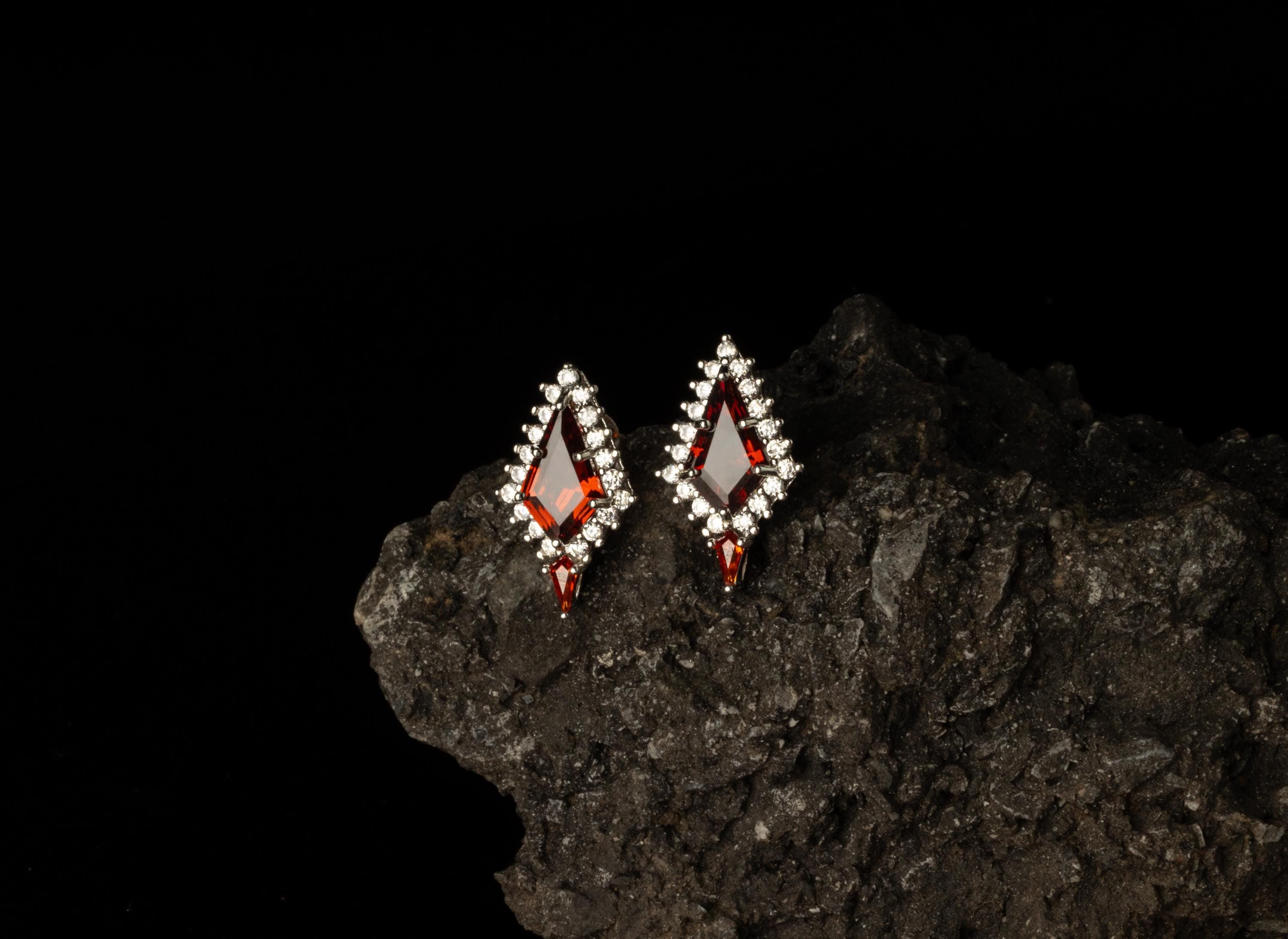 Garnet Set, Garnet Earrings & Necklace Set, Woman Necklace and Earring Set, Garnet Earring and Necklace Set, Garnet Unique Matching Set