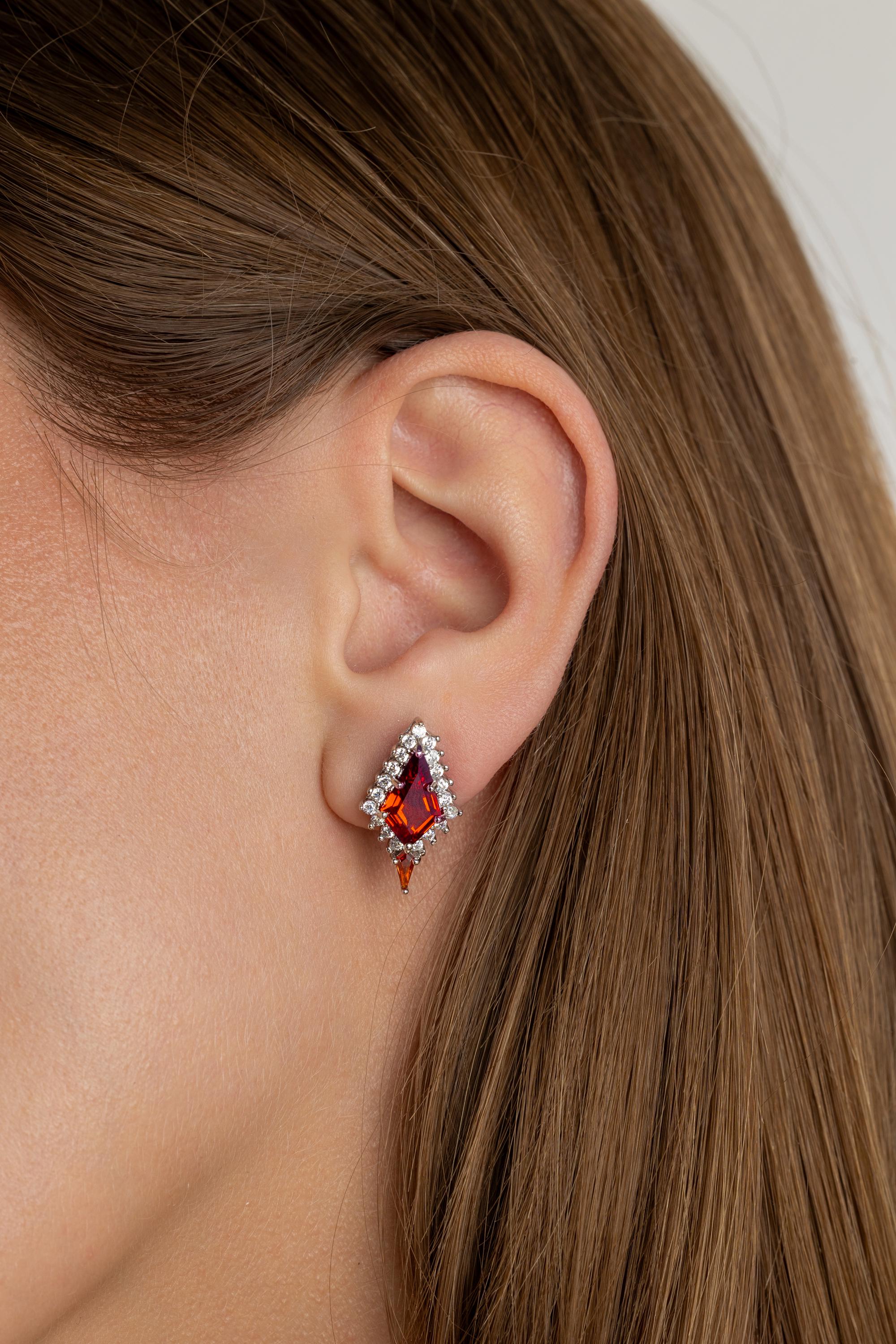 Garnet Ring and Earring Set, Garnet Stone Matching Set, Woman Earring and Ring Set, Garnet Earring Set and Garnet Ring, Silver Garnet Sets