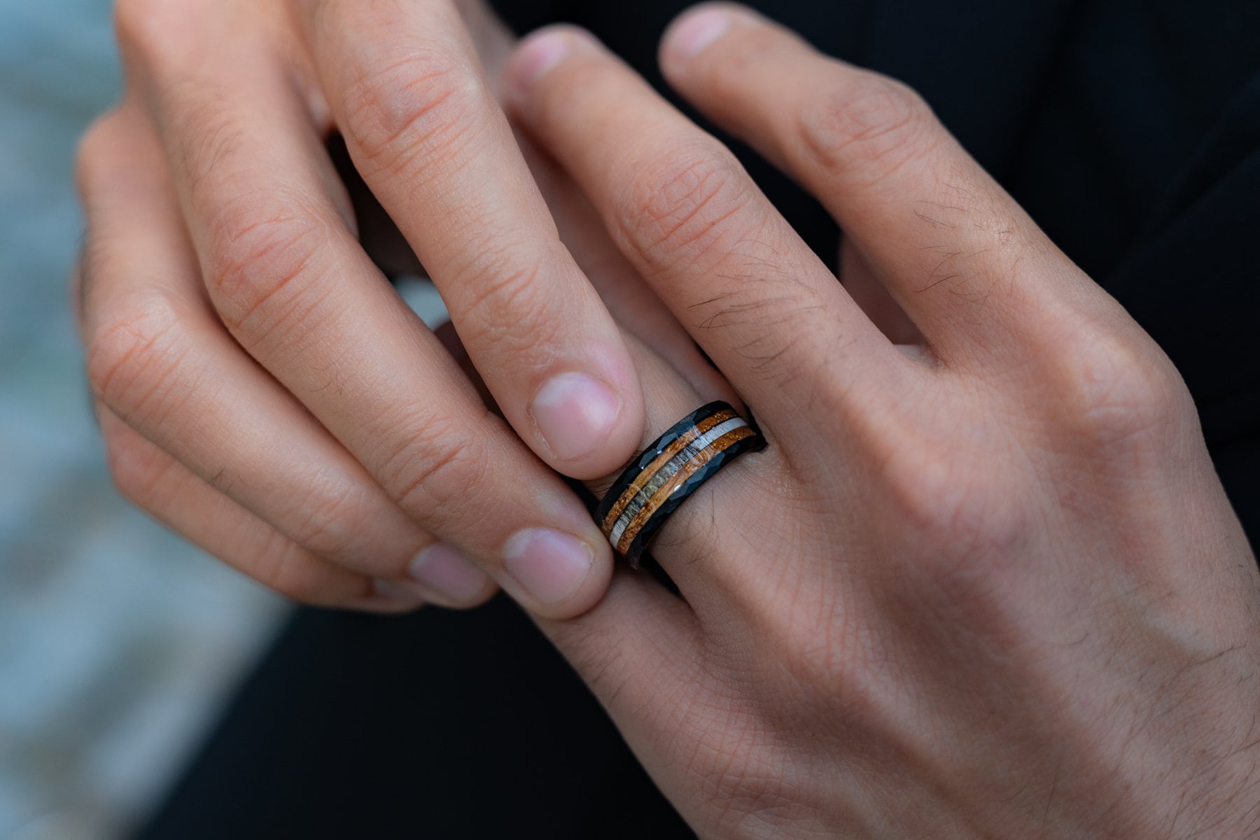 Antlercraft - Whiskey Barrel & Antler Ring, 8mm