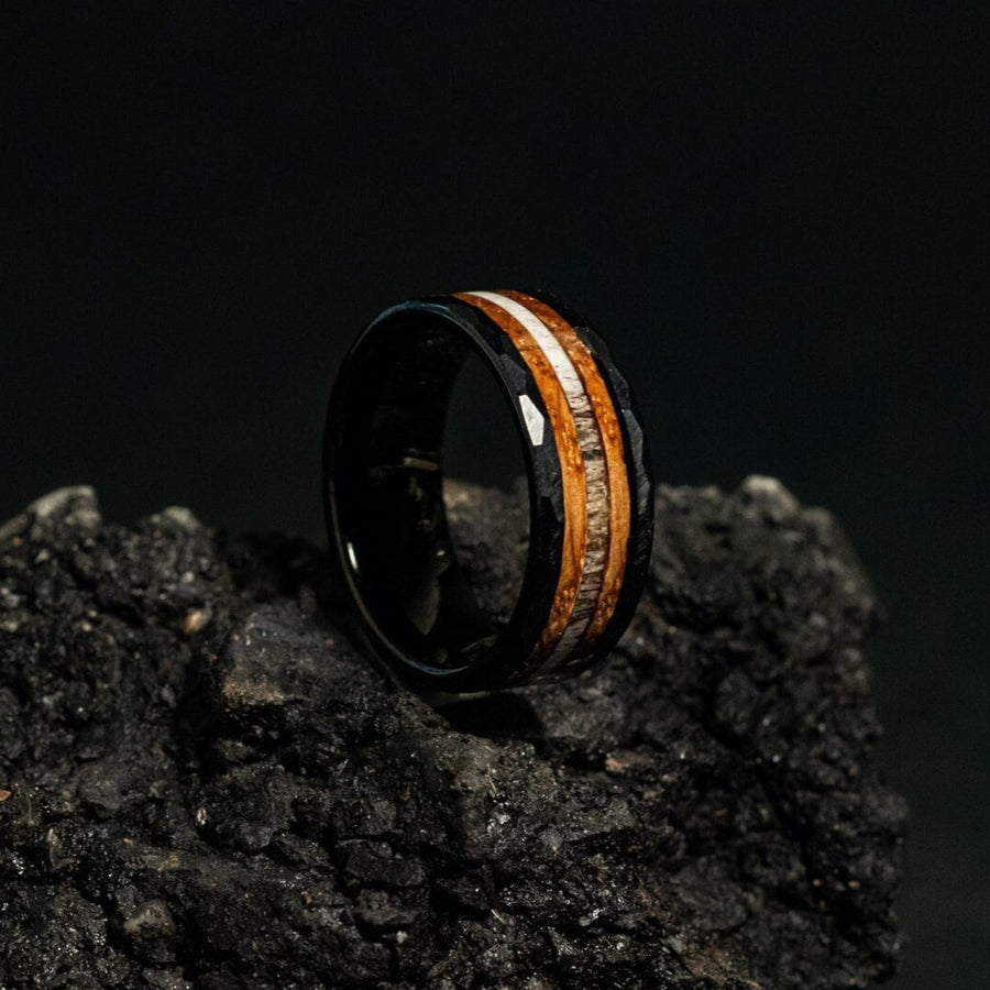 Antlercraft - Whiskey Barrel & Antler Ring, 8mm Width