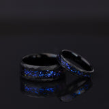 Galaxy - Couple Set Rings, 8mm & 4mm Width