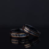 Everlasting Ember - Couple Set Rings, 8mm & 6mm Width