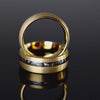 Custom Meteorite Ring Gold, Gold Meteorite Wedding Band for Men, Unique Custom Engraved Box, Black and Gold Meteor Wedding Band, 8mm