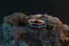 Earthen Wood - Hawaiian Koa Wood &amp; Blue Opal Tungsten Ring, 8mm