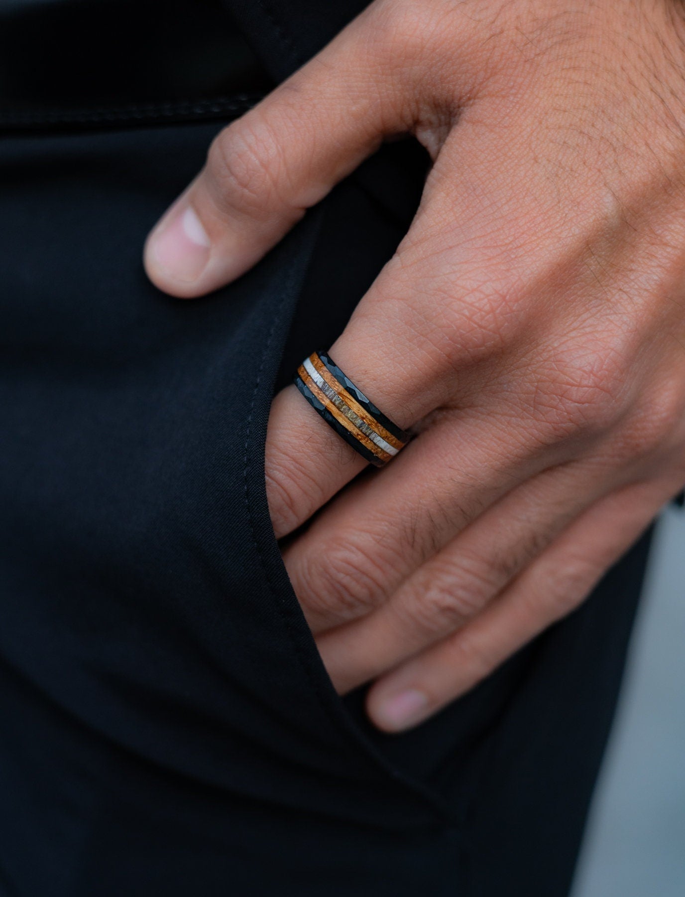 Antlercraft - Whiskey Barrel & Antler Ring, 8mm