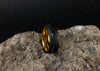 Cosmic Dust - Meteorite Ring Black, Sandblasted Brushed Meteorite Band, 8mm