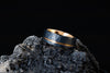 Black Hammered Ring for Men, Rose Gold Strip Band, Hammered Brushed Tungsten Carbide Ring, Mens Wedding Band, Comfort Fit Ring, 8mm