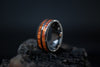 Barrel Wood - Tungsten &amp; Whiskey Barrel Wood Inlay Ring, 8mm