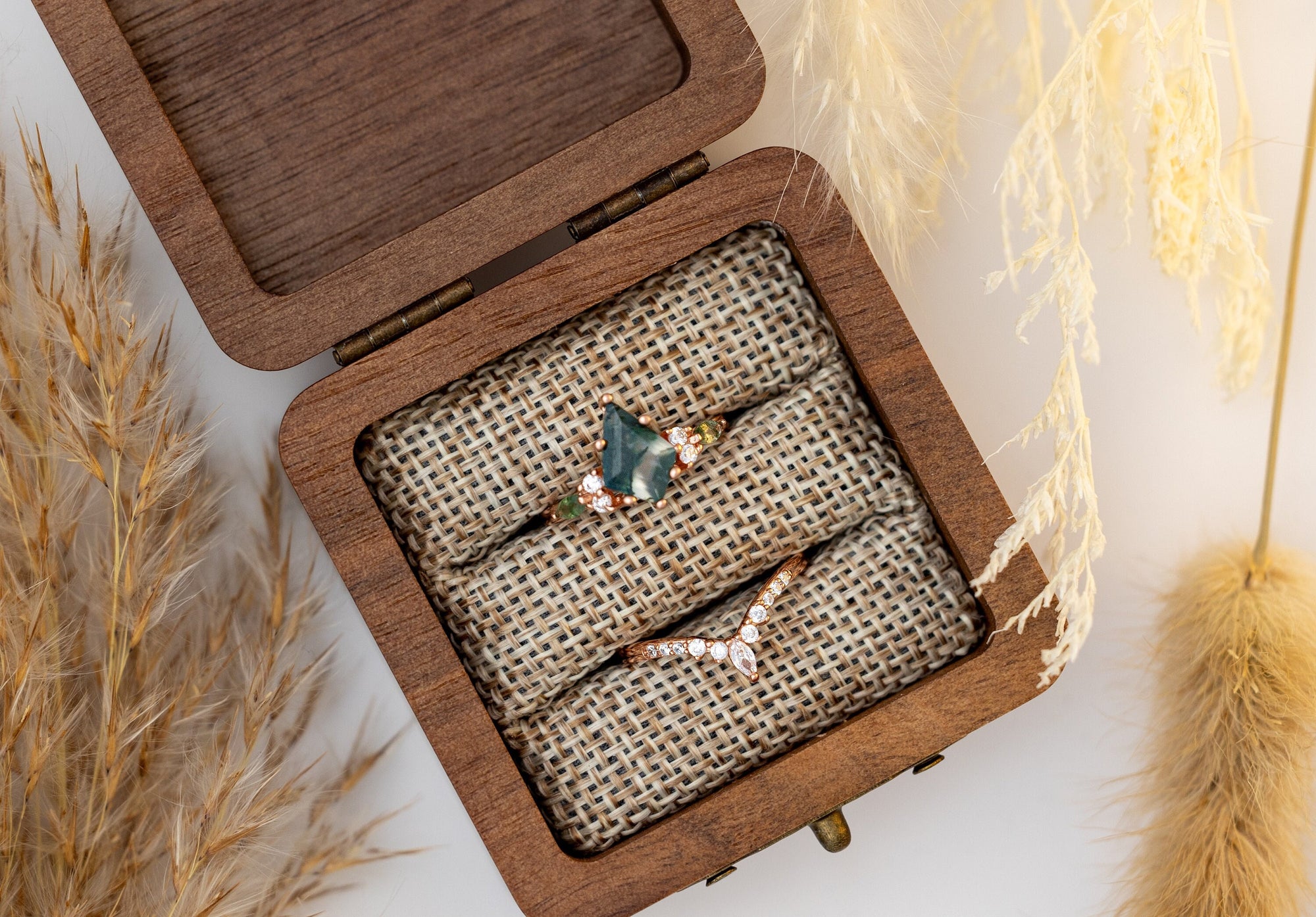 Walnut Wood Ring Box