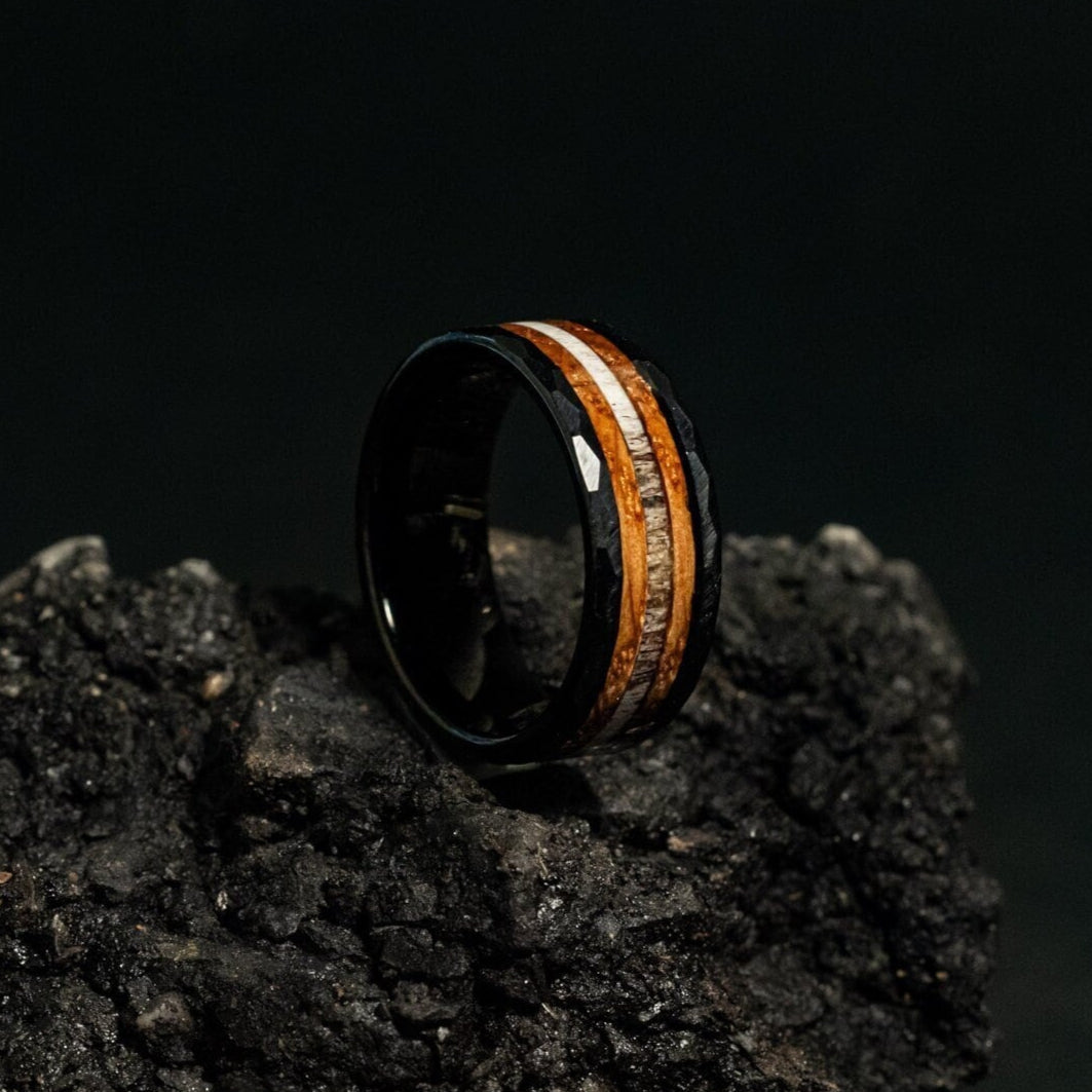 Antlercraft - Whiskey Barrel & Antler Ring, 8mm