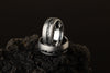 Silvery Meteor - Meteorite Silver Ring, Men&#39;s Wedding Band, 8mm