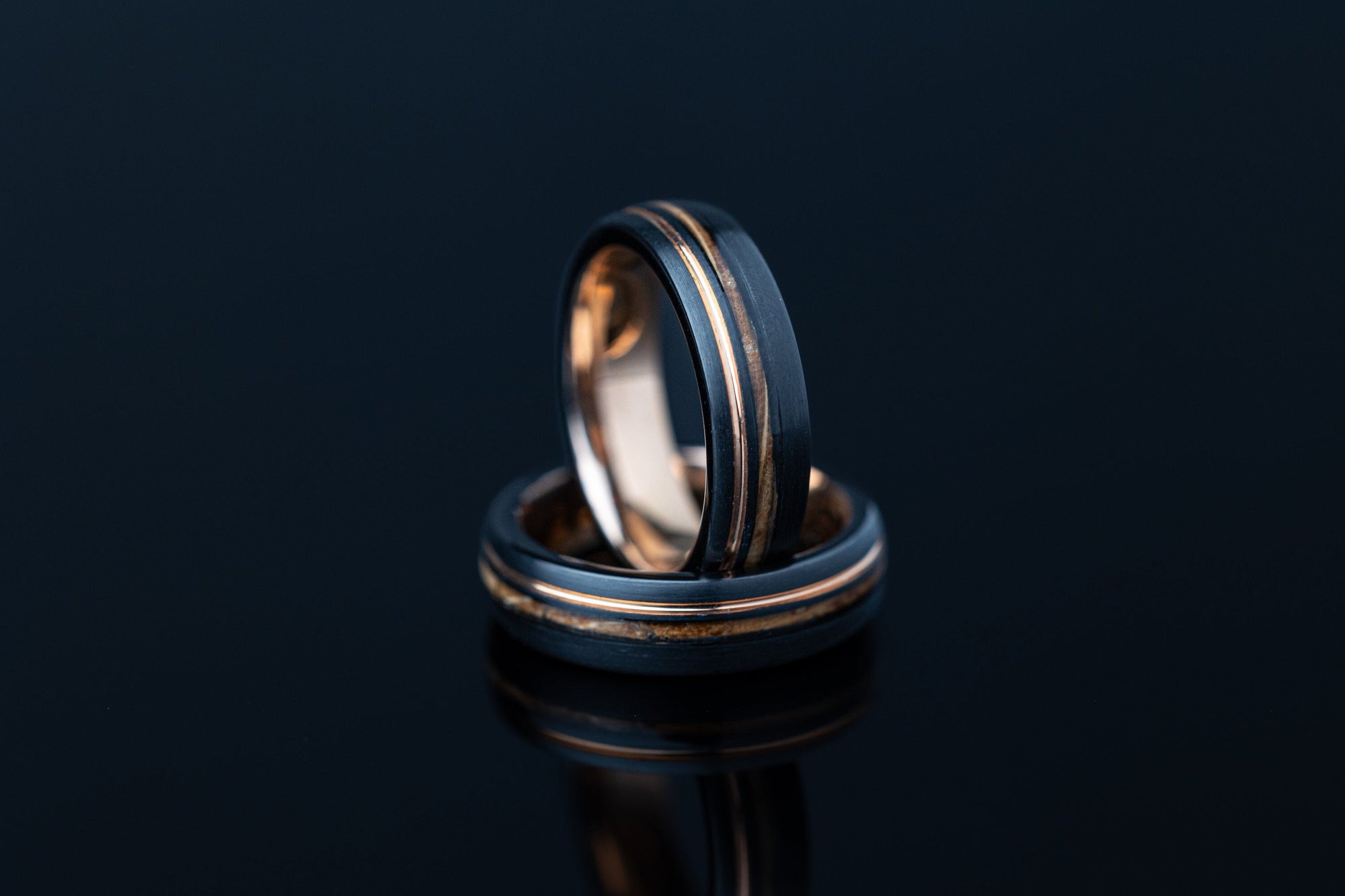 Whiskey Barrel Ring, Wood Inlay Ring, Wood Ring, Women's Wooden Wedding Ring, Wood Wedding Band, Brown Ring, Tungsten Ring, 5mm Ring