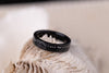 Meteorite Ring, Women&#39;s Meteorite Tungsten Ring, Hammered Meteor Tungsten Band, Hammered Black Ring, Faceted Ring, Wedding Band, 4mm