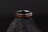 Whiskey Barrel Ring with Wood Inlay, Tungsten and Wood Inlay Woman Ring, Unique Women&#39;s Wedding Band, Wood Wedding Band, Promise Ring, 5mm